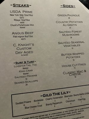 Menu photo 5 C Knight's Steakhouse El Dorado Hills, CA Menu photo 5 C Knight's Steakhouse El Dorado Hills, CA
