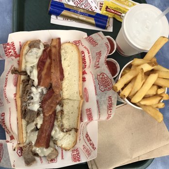 Charleys Cheesesteaks - Bacon 3 Cheese Steak & Fries - Fast Food Near Me - Fairview Heights, Illinois