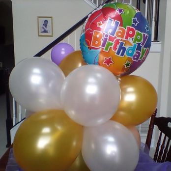 Floral Designs by Lorraine - Happy Birthday Balloon Bouquet - Florists Near Me - Orange Park, Florida