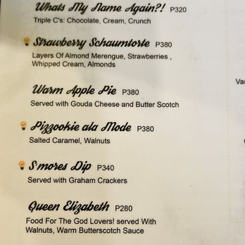Bamba Bistro - Dessert menu - Modern European Near Me - Parañaque, NCR