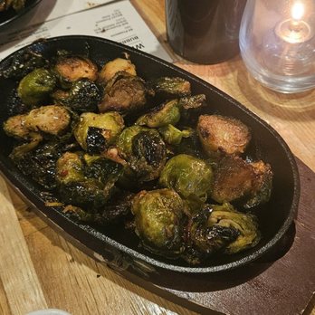Krill - Crispy Brussels sprouts, the rolls didn't make it to the picture as they were finished quickly! - Asian Fusion Near Me - Durham, North Carolina