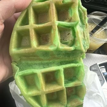 Cane Corner - Half the waffle lol already ate the other half - Juice Bars & Smoothies Near Me - Elk Grove, California