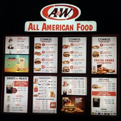 A&W Restaurant - Drive thru menu screens