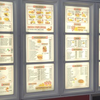 Hercules Burgers - Outside menu... - Burgers Near Me - Orange, California Hercules Burgers - Outside menu... - Burgers Near Me - Orange, California