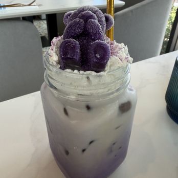 The Royale - Ube Latte. Great presentation. No coffee in it though - Breakfast & Brunch Near Me - Pleasant Hill, California The Royale - Ube Latte. Great presentation. No coffee in it though - Breakfast & Brunch Near Me - Pleasant Hill, California