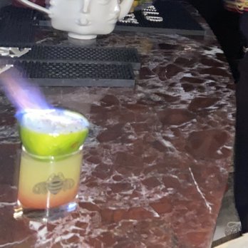 Continent Restaurant & Cigar Lounge - Flaming shot - Cigar Bars Near Me - Atlanta, Georgia