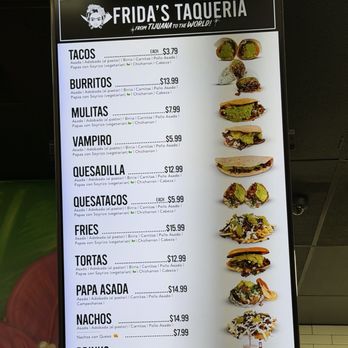 Frida’s Taqueria - Menu - Tacos Near Me - Vista, California