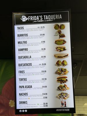 Menu photo 1 Frida’s Taqueria Vista, CA