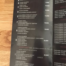 Sushi K - Les menus