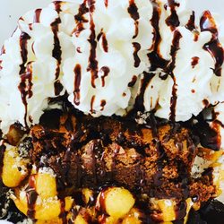 Funnel Vision Funnel Cakes - Hot Fudge Brownie!