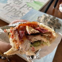 Nutty Greek Bake Shop - Thursday Take out dinner: Thank you for my loaded CLUB PITA !