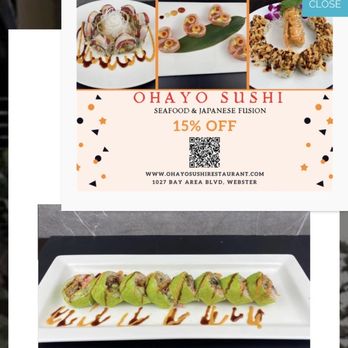 Ohayo Sushi - No where on this offer does it says online only. - Sushi Bars Near Me - Webster, Texas