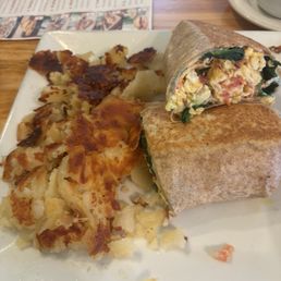 Cobb wrap with home fries