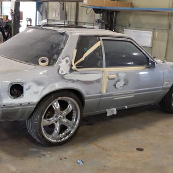 Jordan Collision - This is the BEFORE photo of project Mustang B.A.M. founder. - Body Shops Near Me - San Antonio, Texas Jordan Collision - This is the BEFORE photo of project Mustang B.A.M. founder. - Body Shops Near Me - San Antonio, Texas
