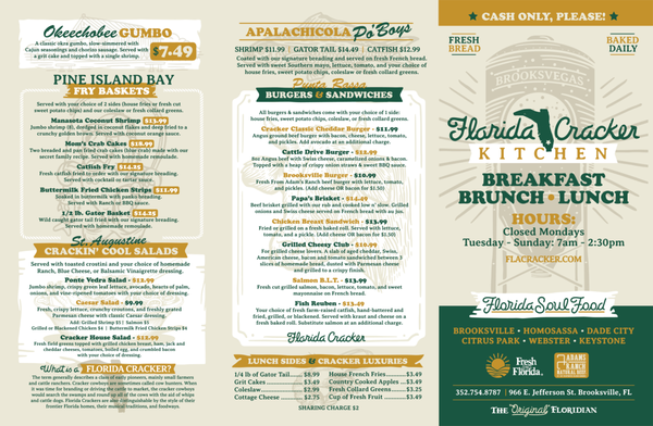 Menu photo 8 Florida Cracker Kitchen Brooksville, FL