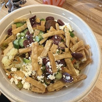 CAVA - My partner's 1/2 steak, 1/2 chicken bowl - Mediterranean Near Me - Whittier, California CAVA - My partner's 1/2 steak, 1/2 chicken bowl - Mediterranean Near Me - Whittier, California