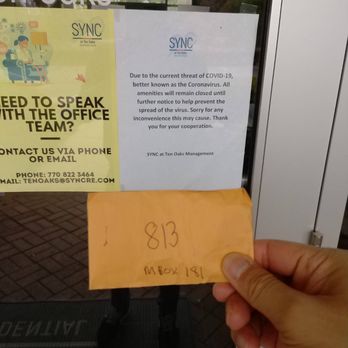 SYNC at Ten Oaks - Office closed due to Covid-19 almost caused me get charge the return key if I didn't protest. - Apartments Near Me - Lawrenceville, Georgia SYNC at Ten Oaks - Office closed due to Covid-19 almost caused me get charge the return key if I didn't protest. - Apartments Near Me - Lawrenceville, Georgia