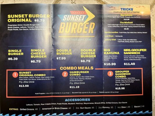 Menu photo 1 Sunset Burger Washington, PA Menu photo 1 Sunset Burger Washington, PA