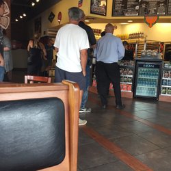 Jimmy John's - Can get VERY busy at lunch. Expect a long line of after noon!