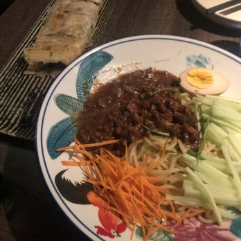 Uluh - Zha jiang mian and pack cake with beef - Tea Rooms Near Me - New York, New York Uluh - Zha jiang mian and pack cake with beef - Tea Rooms Near Me - New York, New York