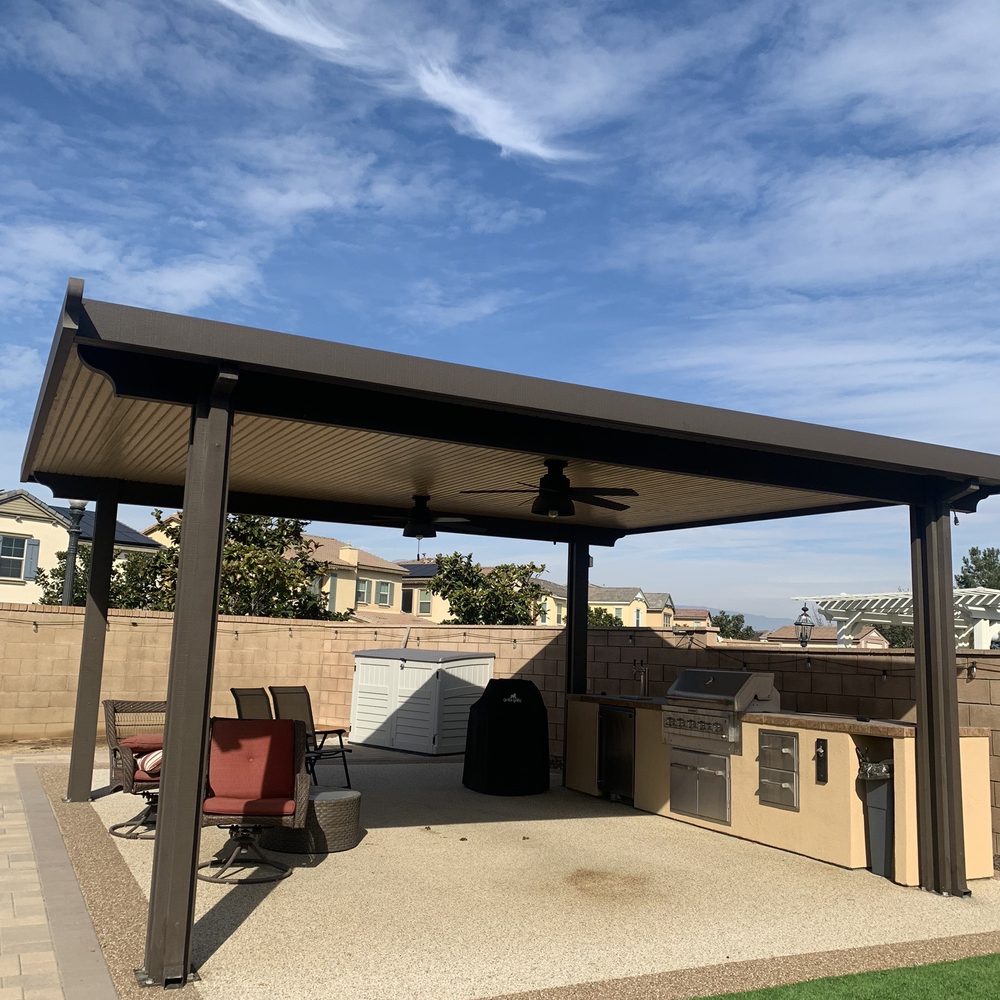 LJ Hausner Construction Company - Love having an area further away that gives great coverage and the fans work wonderful when it's warm outside. - Patio Coverings Near Me - Tustin, California LJ Hausner Construction Company - Love having an area further away that gives great coverage and the fans work wonderful when it's warm outside. - Patio Coverings Near Me - Tustin, California