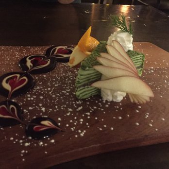 Raisu - Dessert (not part of the omakase) green tea crepe cake - Japanese Near Me - Chicago, Illinois Raisu - Dessert (not part of the omakase) green tea crepe cake - Japanese Near Me - Chicago, Illinois