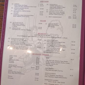 Tia Juana Mexican Grill - Menu page 1 (Feb 2025) - Mexican Near Me - Sunnyvale, California Tia Juana Mexican Grill - Menu page 1 (Feb 2025) - Mexican Near Me - Sunnyvale, California