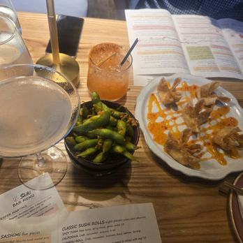 Shiki - Lychee drink, Cobra Kai, spicy edamame, mango crab rangoons - Sushi Bars Near Me - Omaha, Nebraska Shiki - Lychee drink, Cobra Kai, spicy edamame, mango crab rangoons - Sushi Bars Near Me - Omaha, Nebraska