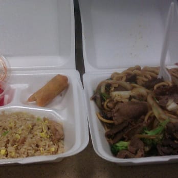 Silver Garden - Lunch Mongolian bowl to go. Came w/ckn fried rice & egg roll w/sweet & sour sauce. $7.05 out the door. - Chinese Near Me - Sacramento, California