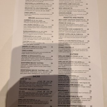 Cafe Santorini - Menu - Italian Near Me - Pasadena, California