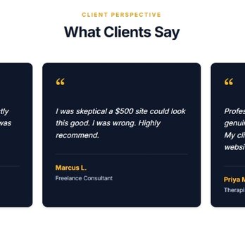 KD Design Works - What clients say page of the website - Web Design Near Me KD Design Works - What clients say page of the website - Web Design Near Me