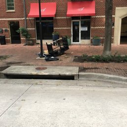 Trash in front of complex