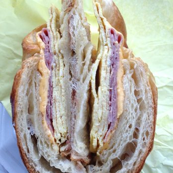 Master's Donuts - Cross section of the Ham, Cheese, and Egg Sandwich - Bakeries Near Me - Oxnard, California