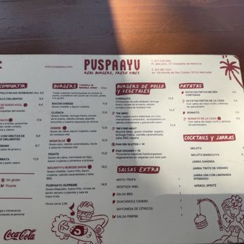 Puspaayu - Menu - Burgers Near Me - Ciudadela de Menorca, PM Puspaayu - Menu - Burgers Near Me - Ciudadela de Menorca, PM