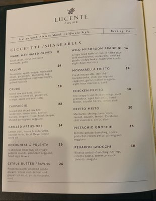 Menu photo 4 Lucente Cucina Redding, CA Menu photo 4 Lucente Cucina Redding, CA