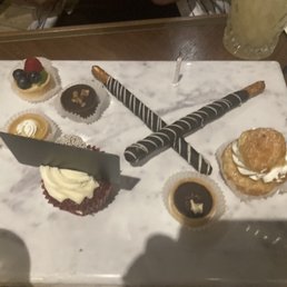 Dessert tray for birthday celebration in the Club Dessert tray for birthday celebration in the Club