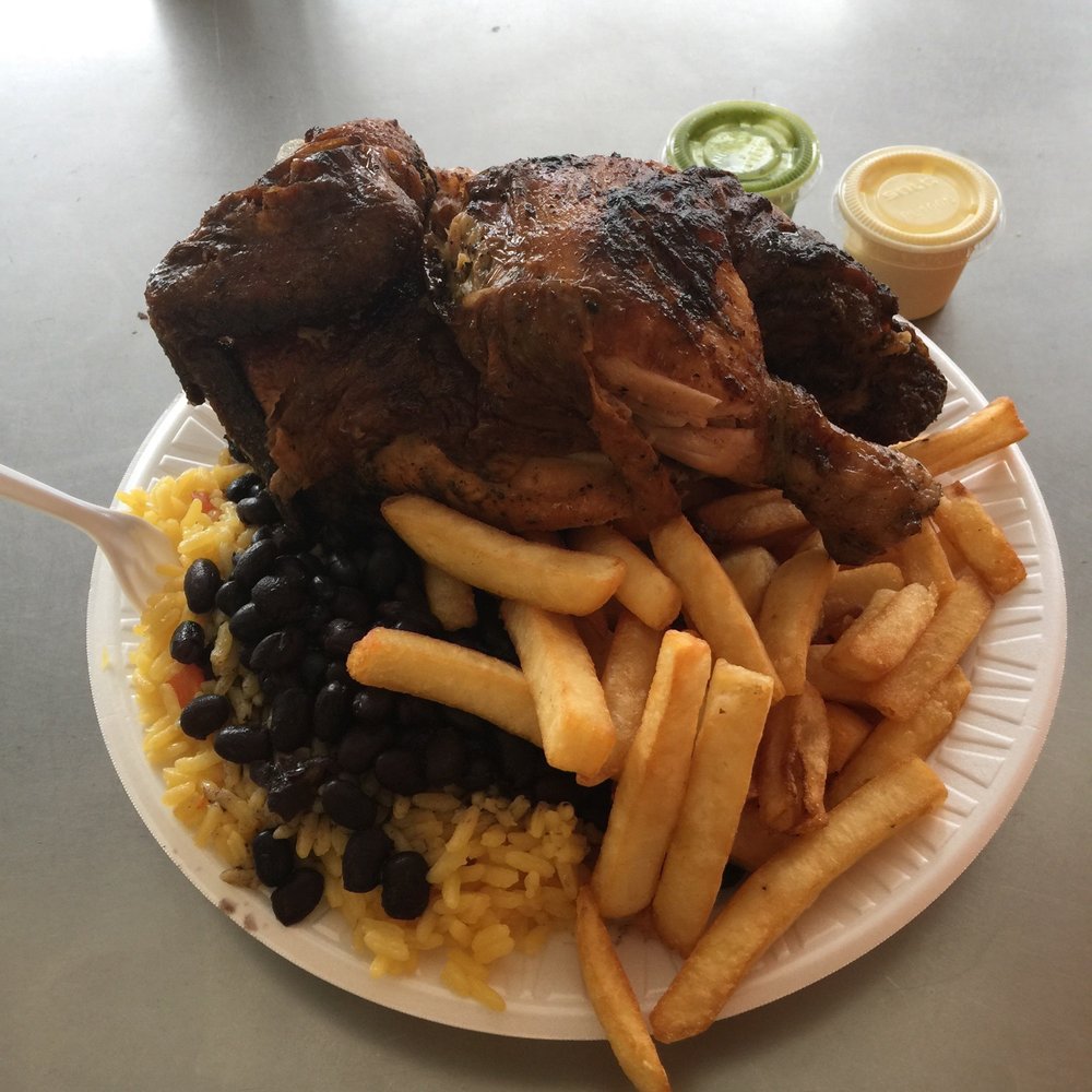 Grille Chick'n Pollo - My half chicken with rice/beans & fries was wayyy too much food!! ;) - Peruvian Near Me - Columbia, Maryland Grille Chick'n Pollo - My half chicken with rice/beans & fries was wayyy too much food!! ;) - Peruvian Near Me - Columbia, Maryland