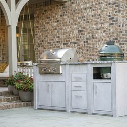 Branded Fence & Fire - Custom designed outdoor grill island