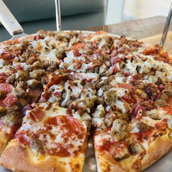 Crust Pizza Co. - Creekside - Don's Meat & Cheese (minus the cheddar) - Pizza Near Me - Spring, Texas Crust Pizza Co. - Creekside - Don's Meat & Cheese (minus the cheddar) - Pizza Near Me - Spring, Texas