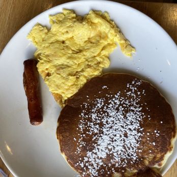 The Churro Waffle - Kids menu - 1 pancake, eggs, sausage - Breakfast & Brunch Near Me - Chicago, Illinois