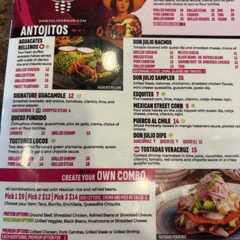 Don Julio - Menu P. 1 - Bars Near Me - Lake Mary, Florida Don Julio - Menu P. 1 - Bars Near Me - Lake Mary, Florida