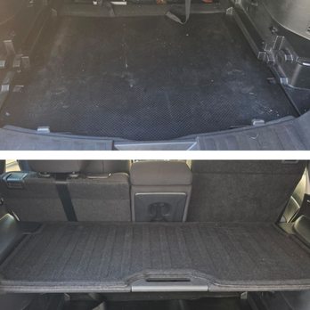 WASHD - Mobile Detailing - Trunk before cleaning (top) and after (bottom) - Auto Detailing Near Me - Honolulu, Hawaii