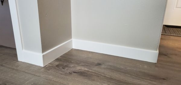 Home Improvement - This floor was all carpeted and the walls needed a fresh look. We replaced the old carpet with vinyl planks to give it that nice hardwood look. As for the walls, we painted them two different shades of grey, both of which compliment each other very well. As a finishing touch, we installed new baseboards to finish off the new refreshed look. Home Improvement - This floor was all carpeted and the walls needed a fresh look. We replaced the old carpet with vinyl planks to give it that nice hardwood look. As for the walls, we painted them two different shades of grey, both of which compliment each other very well. As a finishing touch, we installed new baseboards to finish off the new refreshed look.