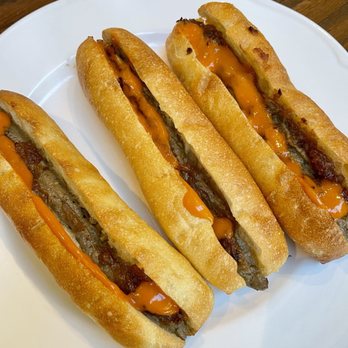 Linh Cafe - bánh mì cay hải phòng, spicy baguette sticks, pork liver pate, hot sauce, and shallot oil, minimum order 3 sticks - Vietnamese Near Me - Vancouver, British Columbia Linh Cafe - bánh mì cay hải phòng, spicy baguette sticks, pork liver pate, hot sauce, and shallot oil, minimum order 3 sticks - Vietnamese Near Me - Vancouver, British Columbia