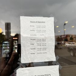 Sushi Castle - Hours July 2022