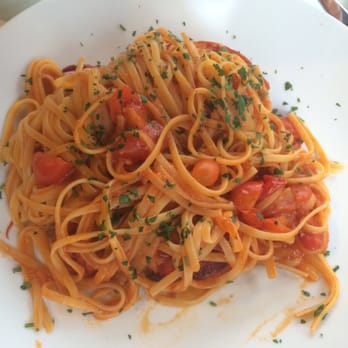 Osteria dell'Oca Giuliva - Linguine with lobster - Italian Near Me - Milan, Michigan