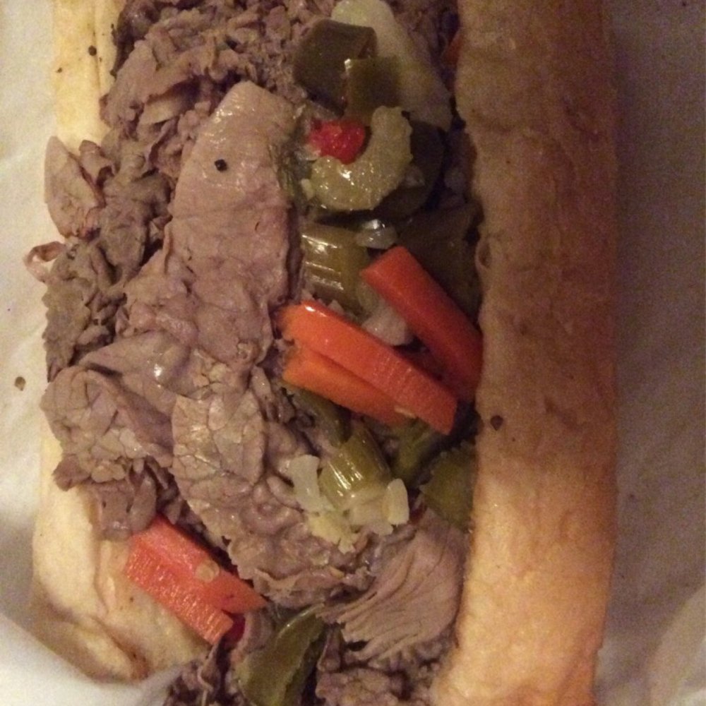 The Dog Stop - Italian beef sandwich with hot peppers - Fast Food Near Me - Chicago, Illinois The Dog Stop - Italian beef sandwich with hot peppers - Fast Food Near Me - Chicago, Illinois