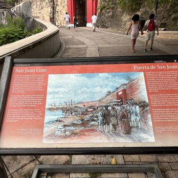 Puerta de San Juan - info.  part of gate in background. - Landmarks & Historical Buildings Near Me - San Juan, Puerto Rico