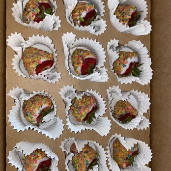 Berry Yummy Sweets - Fruity Pebble strawberries - Chocolatiers & Shops Near Me