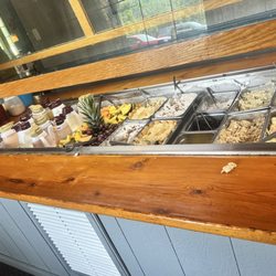 Captain Joe's Seafood - Fresh fruit, amazing coleslaw (reminded me of my mama's), & homemade dessert